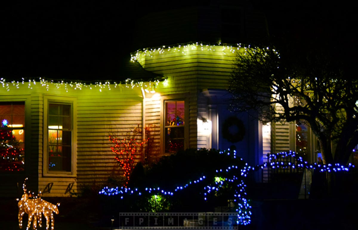 Kingsbrae Garden cafe Xmas lights